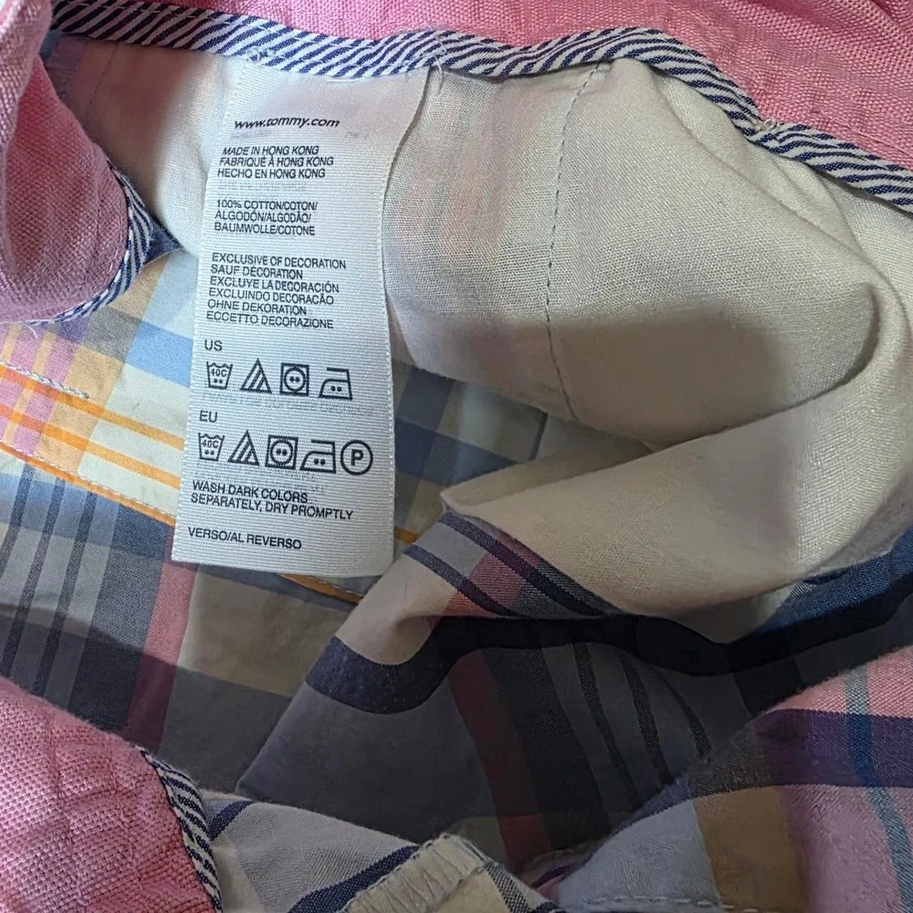 Tommy Hilfiger Women‎ Plaid Bermuda Shorts Size 10 Pink Blue Yellow Beige Casual - Picture 4 of 9